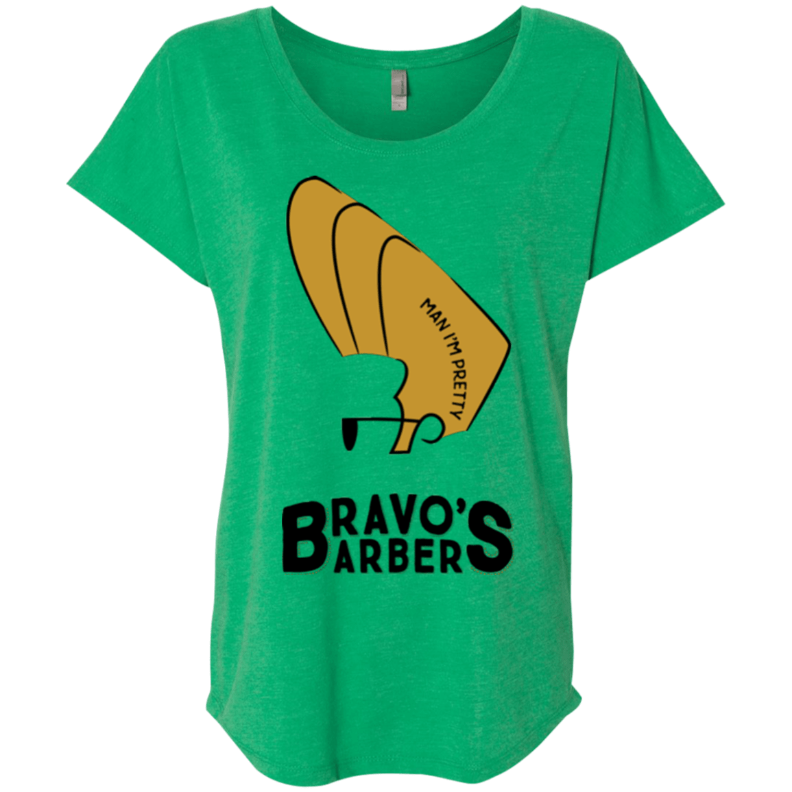 T-Shirts Envy / X-Small Bravos Barbers Triblend Dolman Sleeve