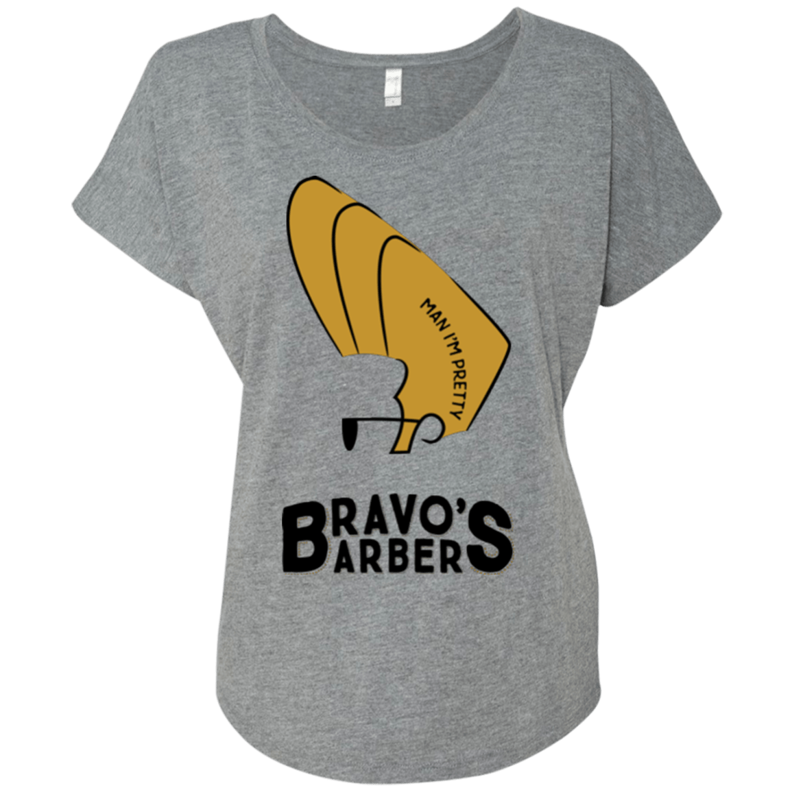 T-Shirts Premium Heather / X-Small Bravos Barbers Triblend Dolman Sleeve