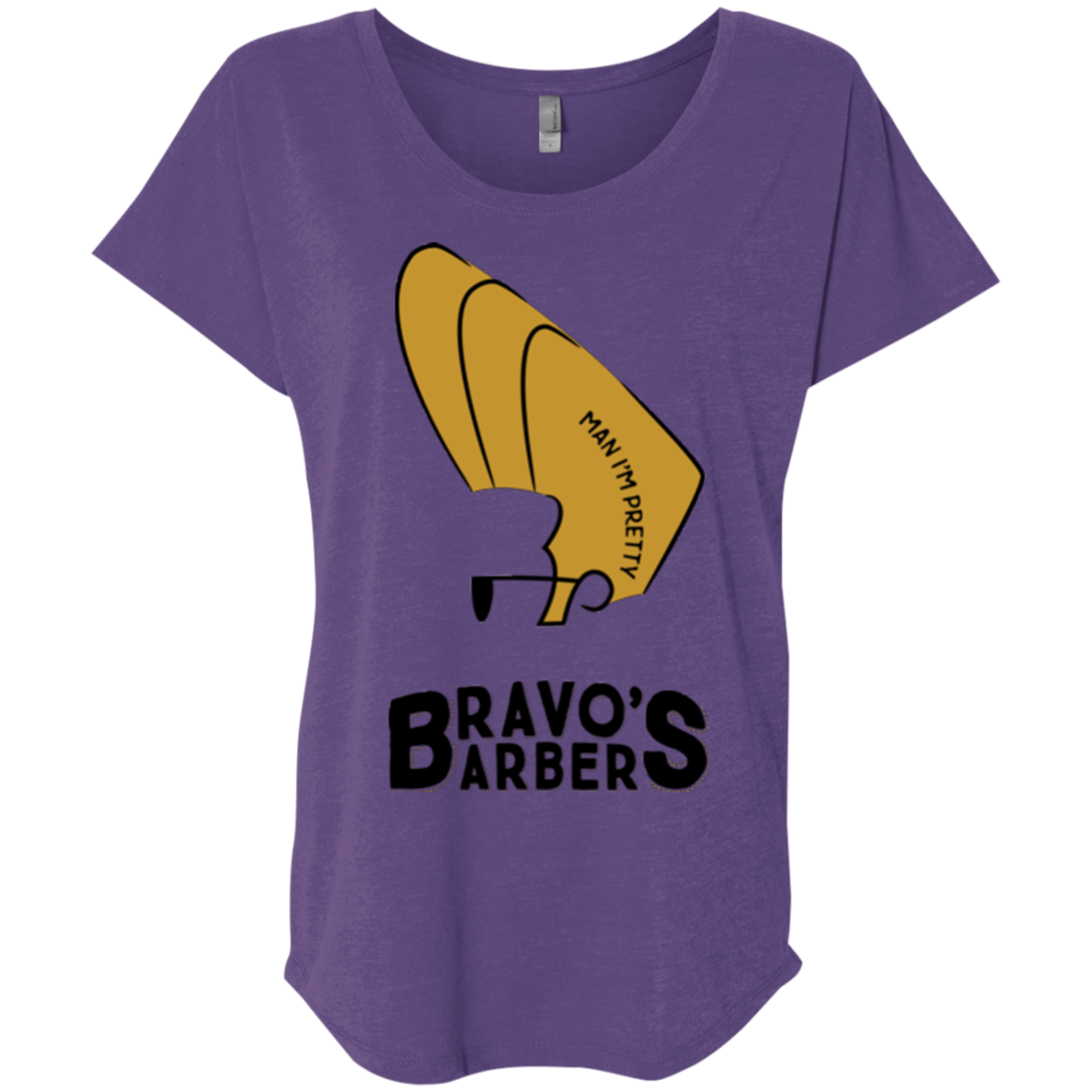 T-Shirts Purple Rush / X-Small Bravos Barbers Triblend Dolman Sleeve