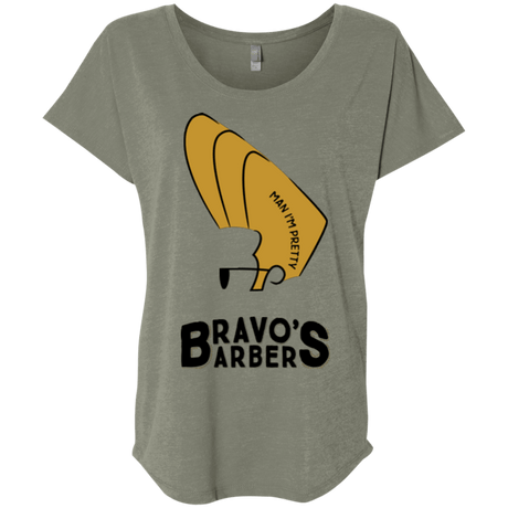 T-Shirts Venetian Grey / X-Small Bravos Barbers Triblend Dolman Sleeve