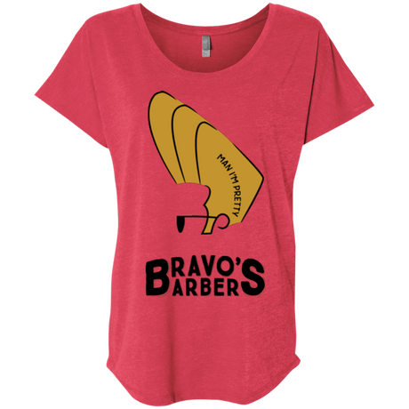 T-Shirts Vintage Red / X-Small Bravos Barbers Triblend Dolman Sleeve