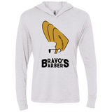 T-Shirts Heather White / X-Small Bravos Barbers Triblend Long Sleeve Hoodie Tee