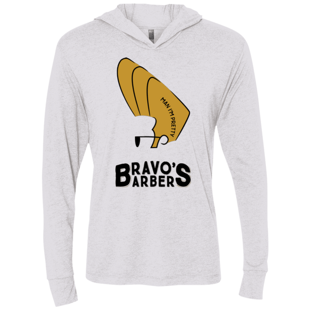T-Shirts Heather White / X-Small Bravos Barbers Triblend Long Sleeve Hoodie Tee