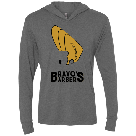 T-Shirts Premium Heather / X-Small Bravos Barbers Triblend Long Sleeve Hoodie Tee