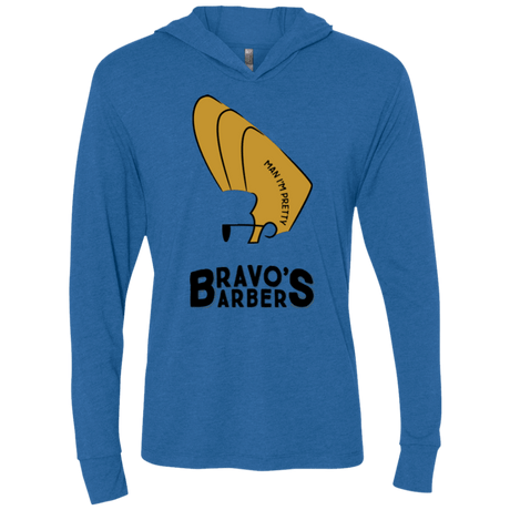 T-Shirts Vintage Royal / X-Small Bravos Barbers Triblend Long Sleeve Hoodie Tee