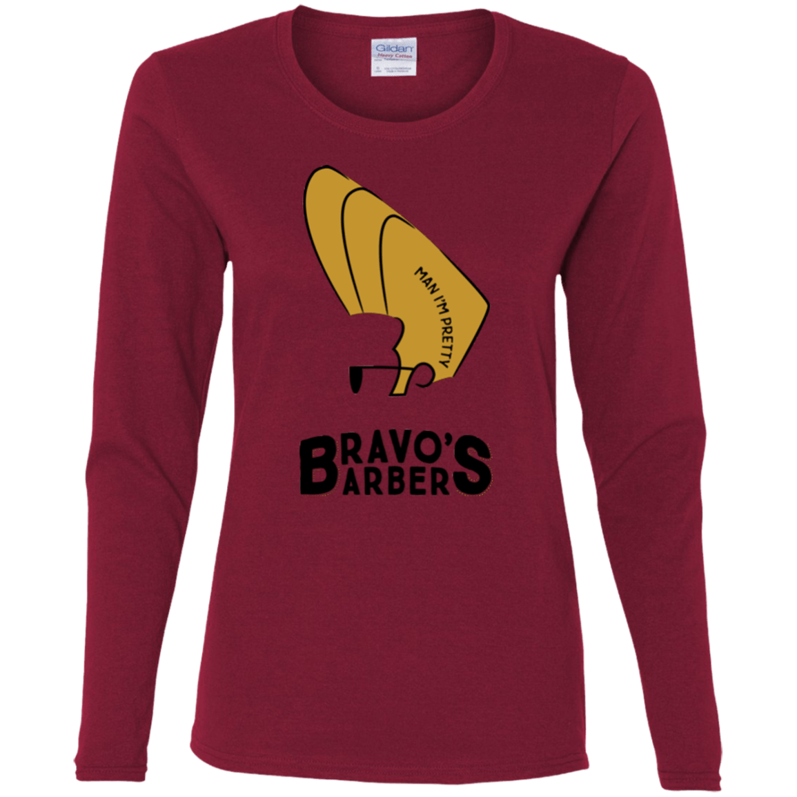 T-Shirts Cardinal / S Bravos Barbers Women's Long Sleeve T-Shirt