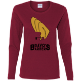 T-Shirts Cardinal / S Bravos Barbers Women's Long Sleeve T-Shirt