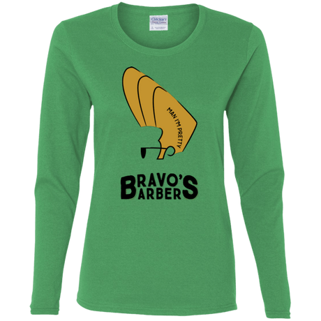 T-Shirts Irish Green / S Bravos Barbers Women's Long Sleeve T-Shirt