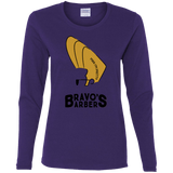 T-Shirts Purple / S Bravos Barbers Women's Long Sleeve T-Shirt