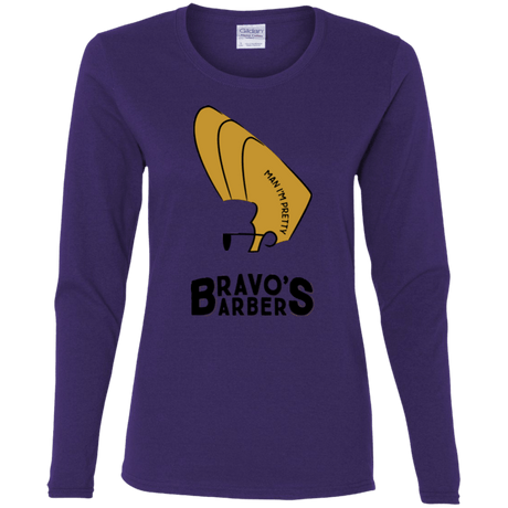 T-Shirts Purple / S Bravos Barbers Women's Long Sleeve T-Shirt