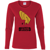 T-Shirts Red / S Bravos Barbers Women's Long Sleeve T-Shirt