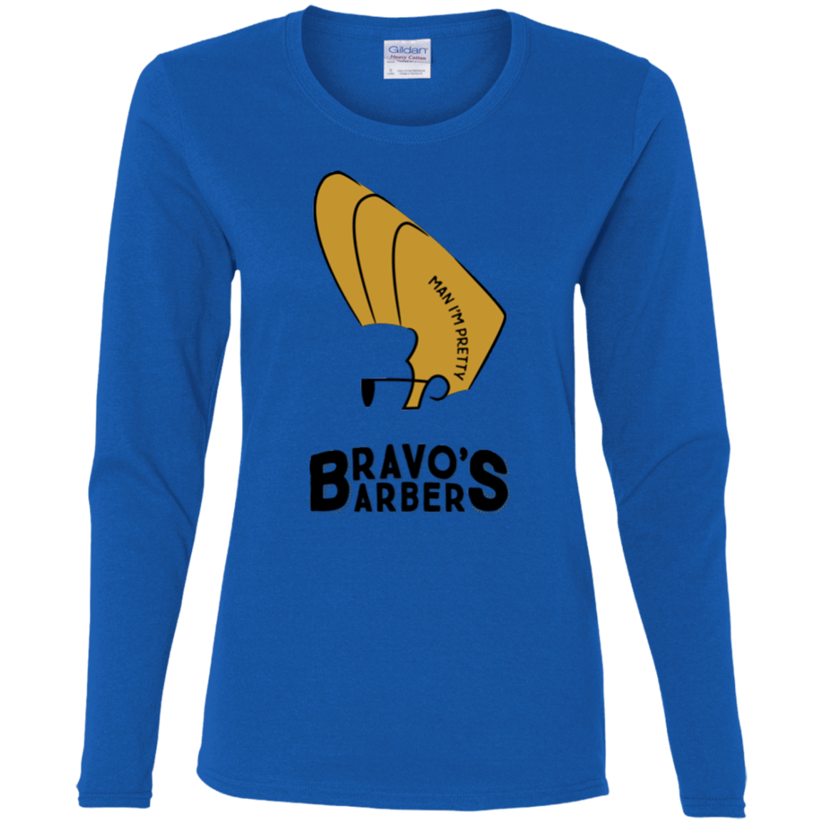 T-Shirts Royal / S Bravos Barbers Women's Long Sleeve T-Shirt