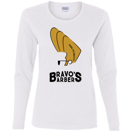 T-Shirts White / S Bravos Barbers Women's Long Sleeve T-Shirt