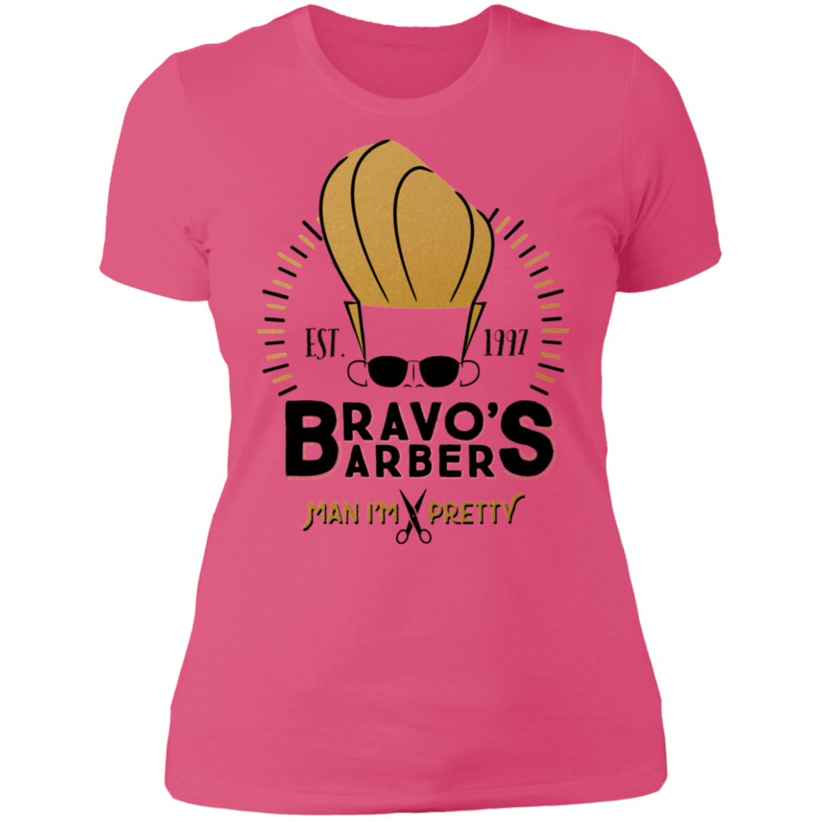 T-Shirts Hot Pink / S Bravos Barbers Women's Premium T-Shirt