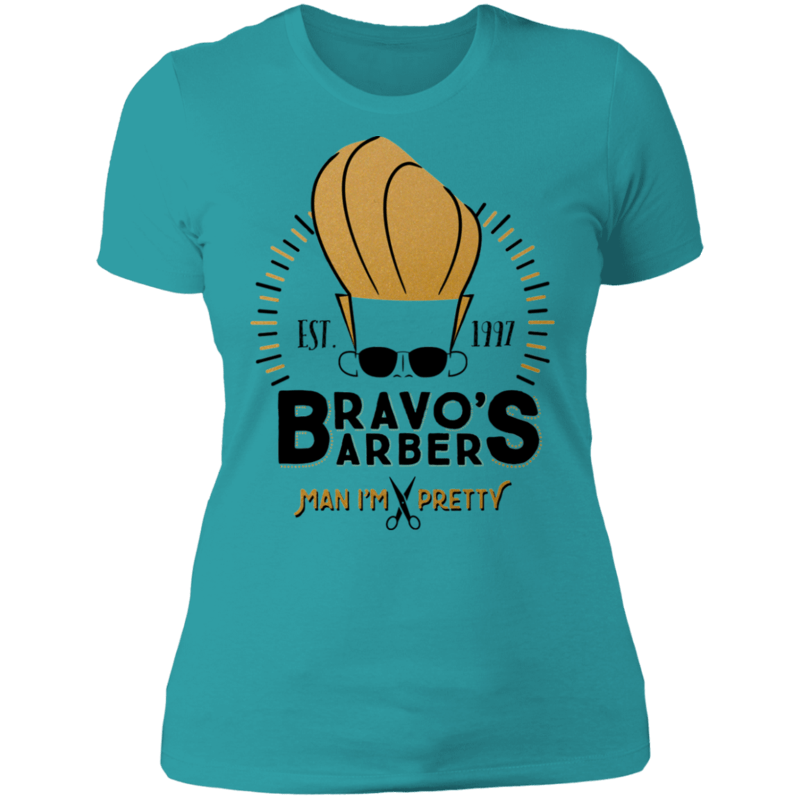 T-Shirts Tahiti Blue / S Bravos Barbers Women's Premium T-Shirt