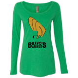 T-Shirts Envy / S Bravos Barbers Women's Triblend Long Sleeve Shirt