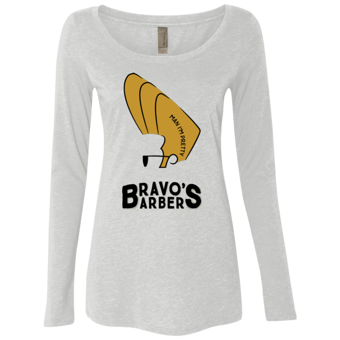 T-Shirts Heather White / S Bravos Barbers Women's Triblend Long Sleeve Shirt