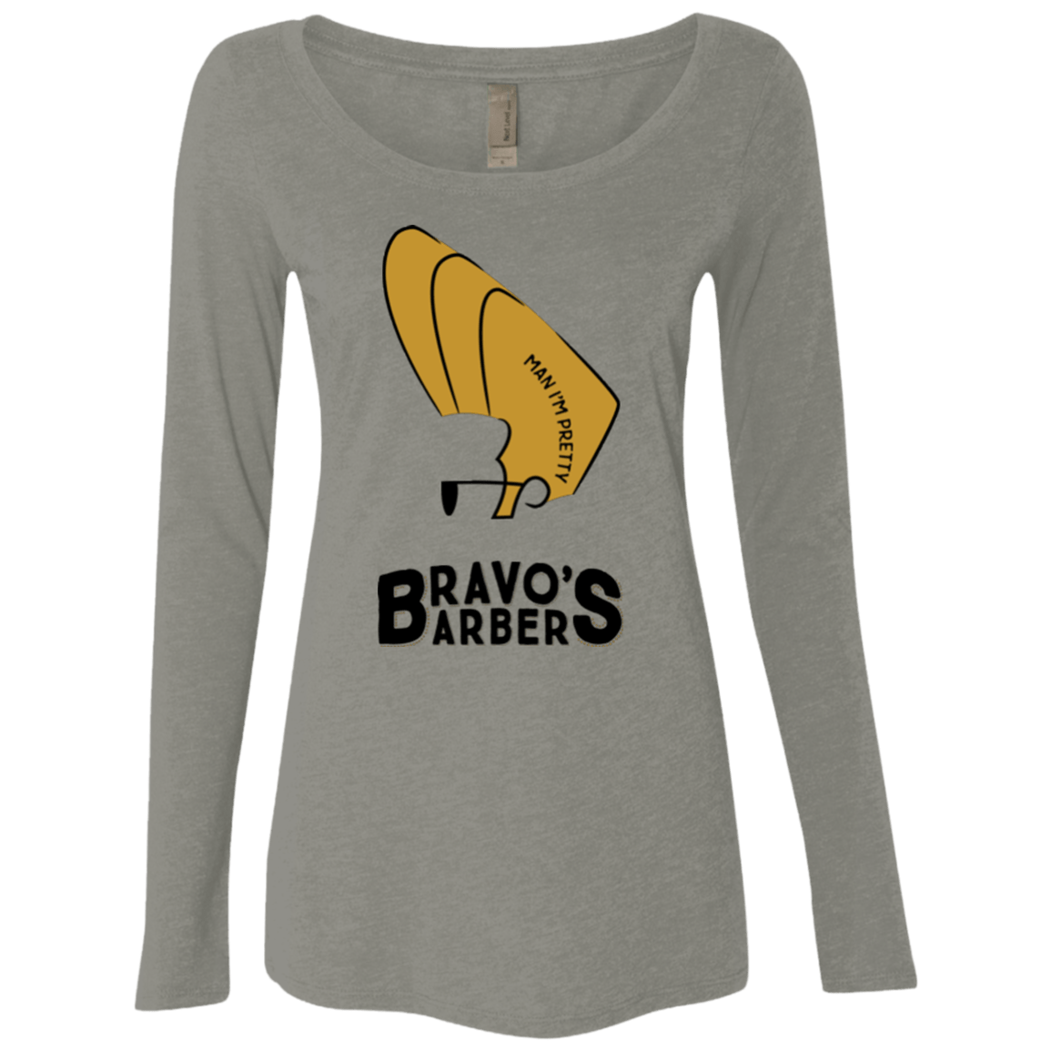 T-Shirts Venetian Grey / S Bravos Barbers Women's Triblend Long Sleeve Shirt