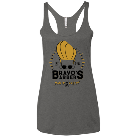T-Shirts Premium Heather / X-Small Bravos Barbers Women's Triblend Racerback Tank