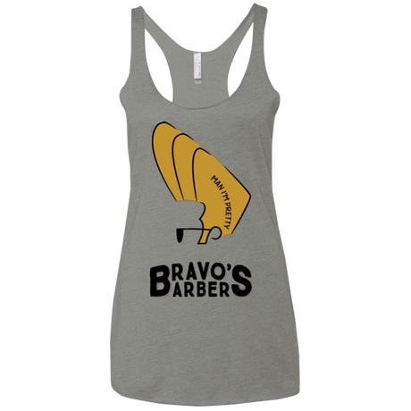 T-Shirts Venetian Grey / X-Small Bravos Barbers Women's Triblend Racerback Tank