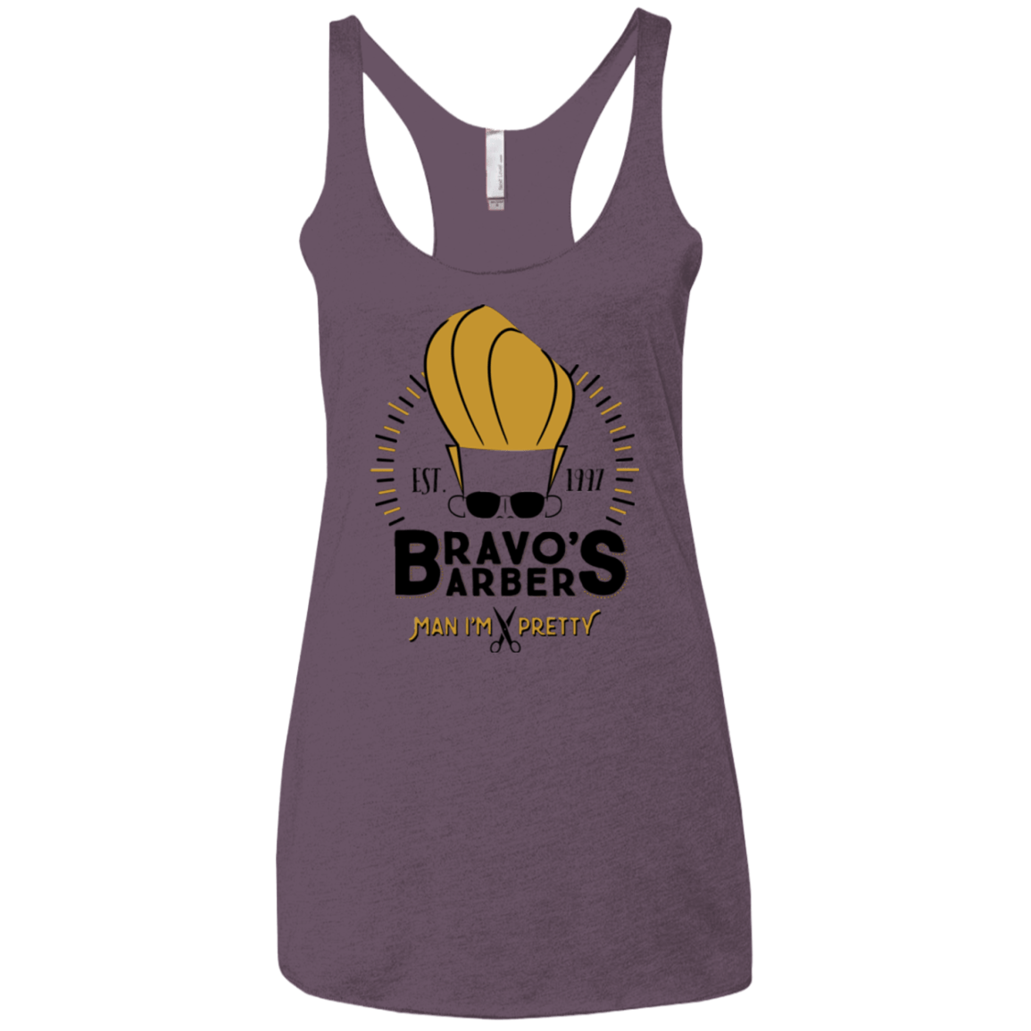 T-Shirts Vintage Purple / X-Small Bravos Barbers Women's Triblend Racerback Tank