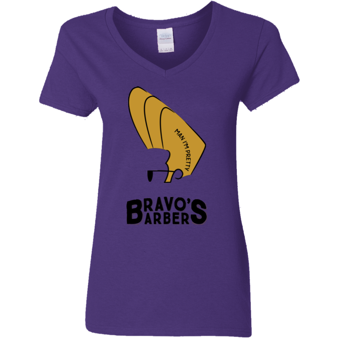 T-Shirts Purple / S Bravos Barbers Women's V-Neck T-Shirt