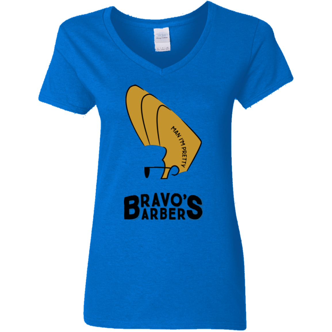 T-Shirts Royal / S Bravos Barbers Women's V-Neck T-Shirt