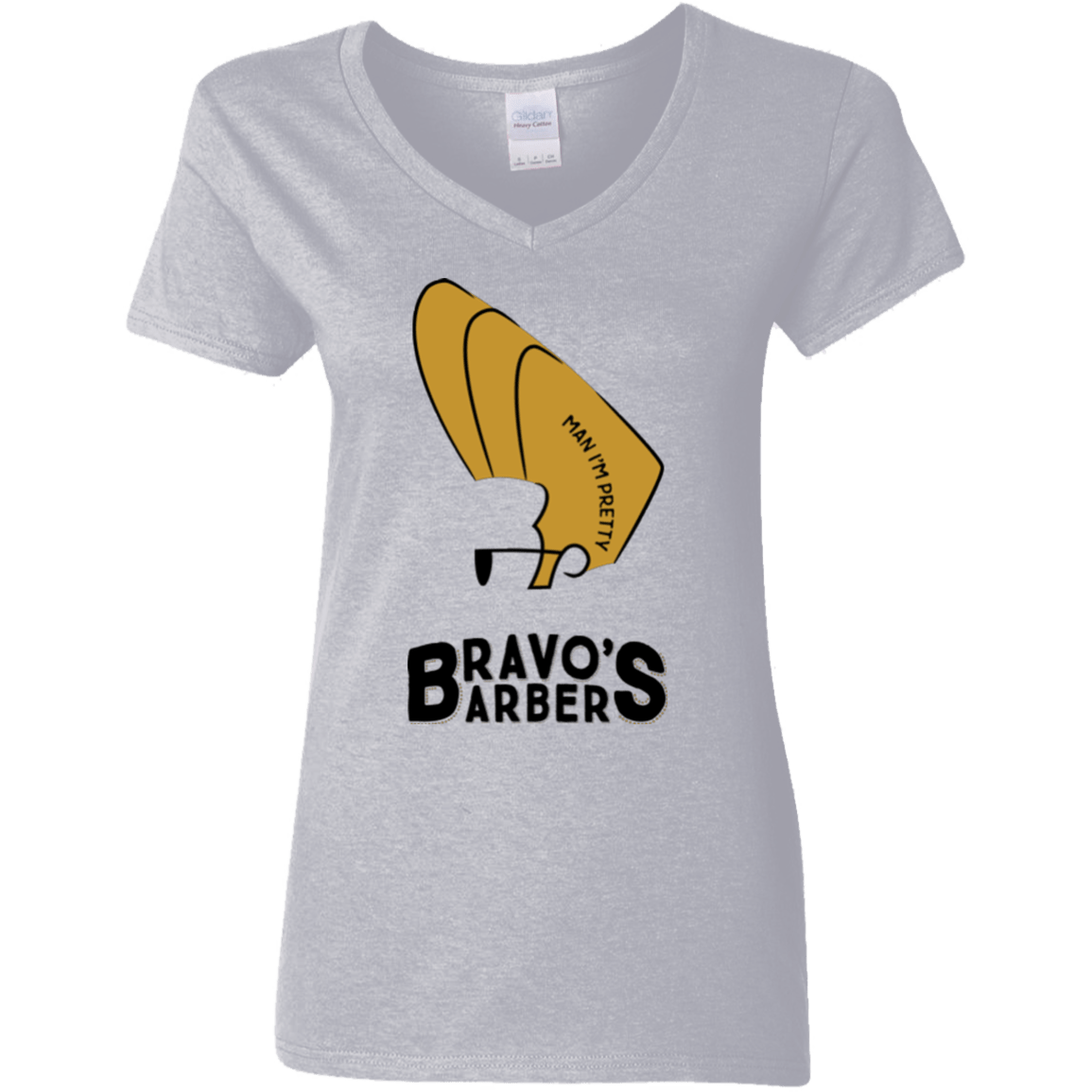 T-Shirts Sport Grey / S Bravos Barbers Women's V-Neck T-Shirt