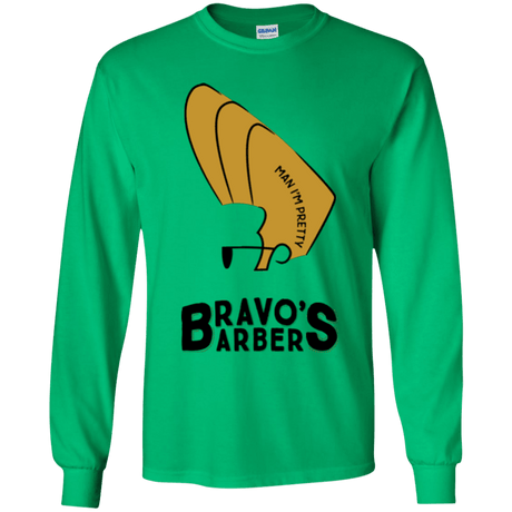 T-Shirts Irish Green / YS Bravos Barbers Youth Long Sleeve T-Shirt