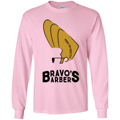 T-Shirts Light Pink / YS Bravos Barbers Youth Long Sleeve T-Shirt