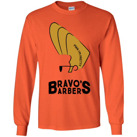 T-Shirts Orange / YS Bravos Barbers Youth Long Sleeve T-Shirt