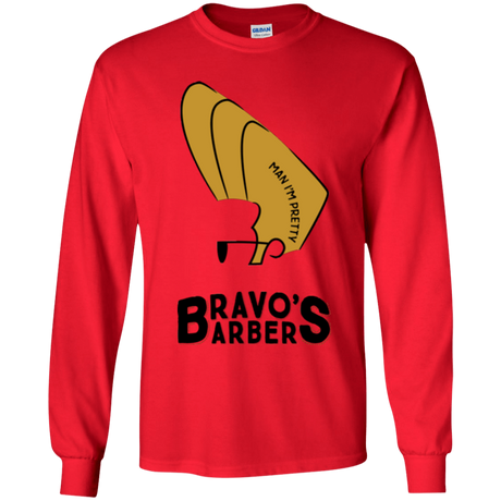 T-Shirts Red / YS Bravos Barbers Youth Long Sleeve T-Shirt
