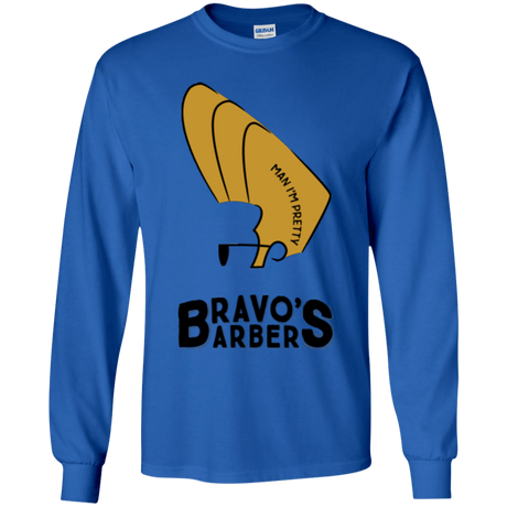 T-Shirts Royal / YS Bravos Barbers Youth Long Sleeve T-Shirt