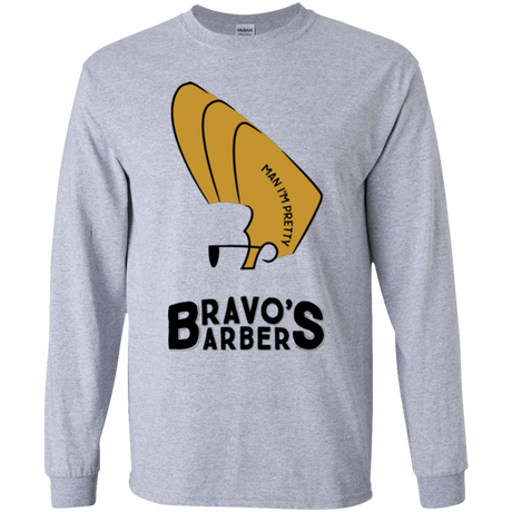 T-Shirts Sport Grey / YS Bravos Barbers Youth Long Sleeve T-Shirt