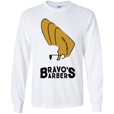 T-Shirts White / YS Bravos Barbers Youth Long Sleeve T-Shirt