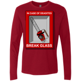 T-Shirts Cardinal / Small Break Glass Men's Premium Long Sleeve