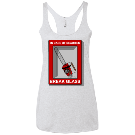 T-Shirts Heather White / X-Small Break Glass Women's Triblend Racerback Tank