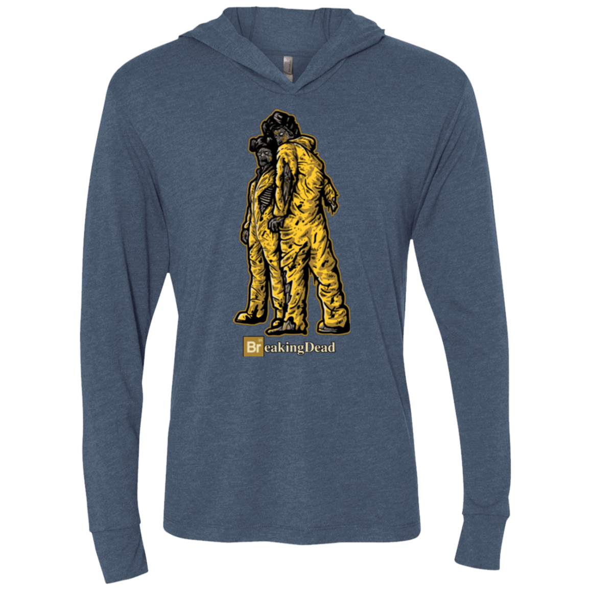 T-Shirts Indigo / X-Small BREAKING DEAD Triblend Long Sleeve Hoodie Tee