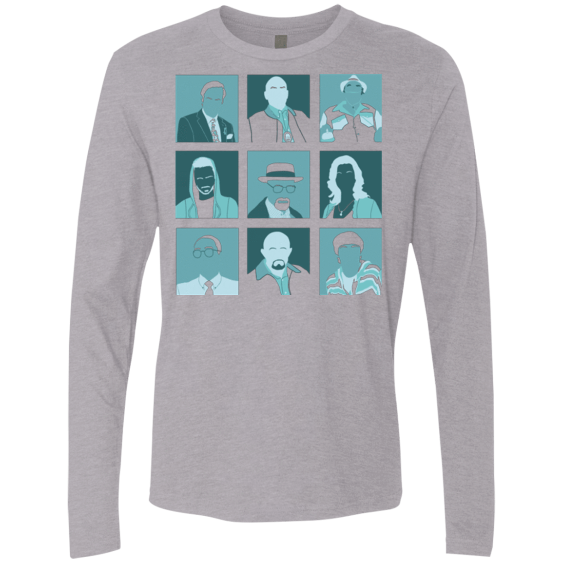 T-Shirts Heather Grey / Small Breaking Pop Men's Premium Long Sleeve