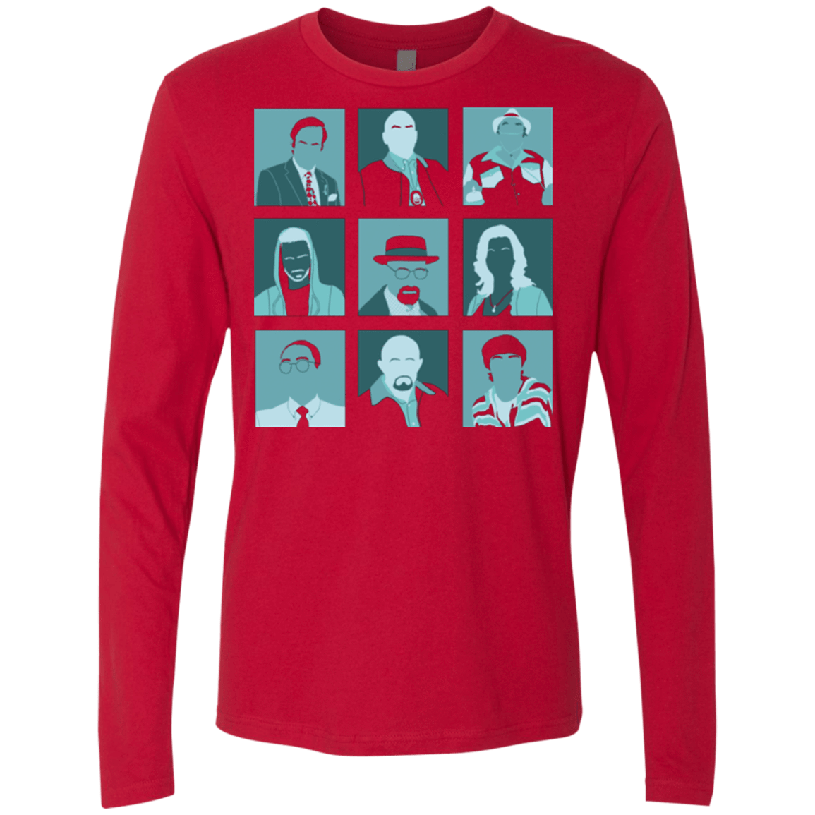 T-Shirts Red / Small Breaking Pop Men's Premium Long Sleeve