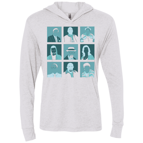 T-Shirts Heather White / X-Small Breaking Pop Triblend Long Sleeve Hoodie Tee