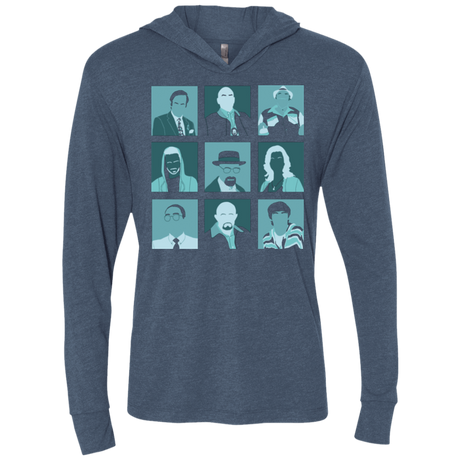 T-Shirts Indigo / X-Small Breaking Pop Triblend Long Sleeve Hoodie Tee