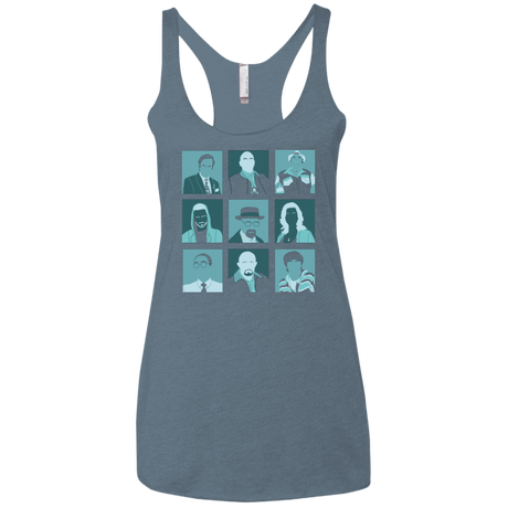 T-Shirts Indigo / X-Small Breaking Pop Women's Triblend Racerback Tank