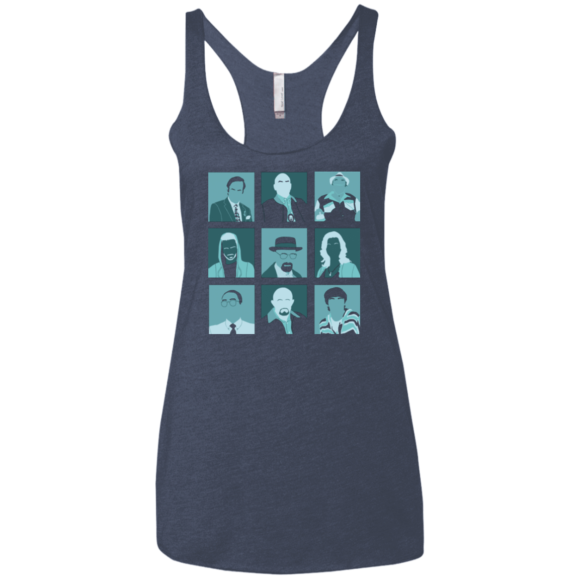 T-Shirts Vintage Navy / X-Small Breaking Pop Women's Triblend Racerback Tank
