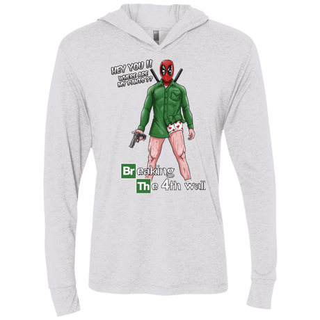T-Shirts Heather White / X-Small Breaking the 4th Wall Triblend Long Sleeve Hoodie Tee