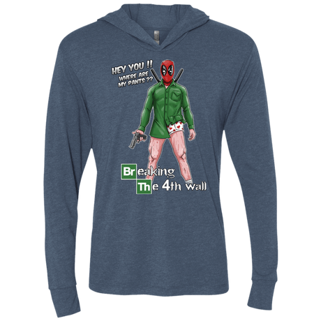 T-Shirts Indigo / X-Small Breaking the 4th Wall Triblend Long Sleeve Hoodie Tee