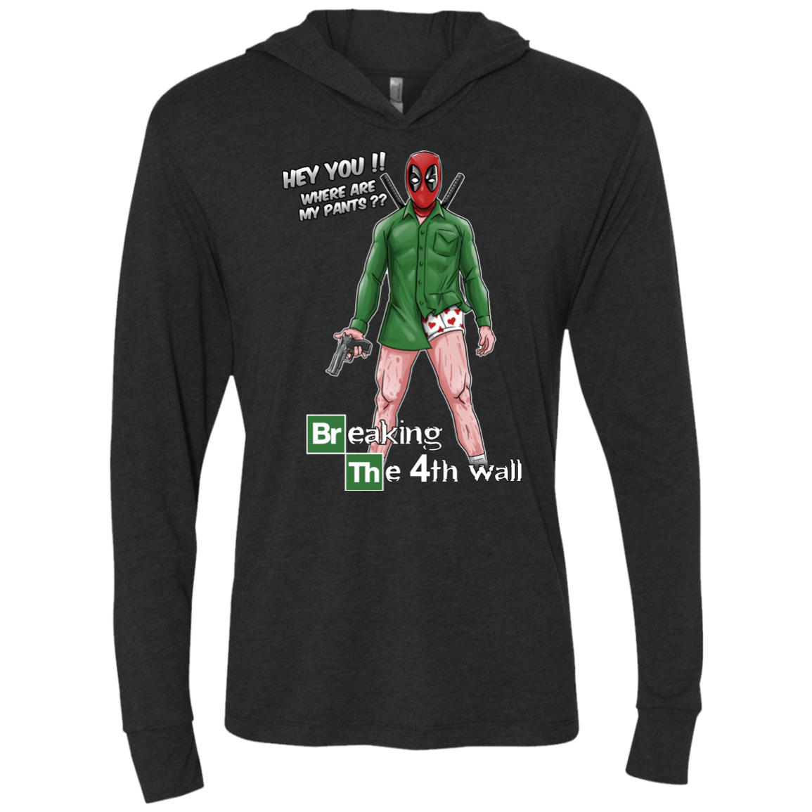 T-Shirts Vintage Black / X-Small Breaking the 4th Wall Triblend Long Sleeve Hoodie Tee