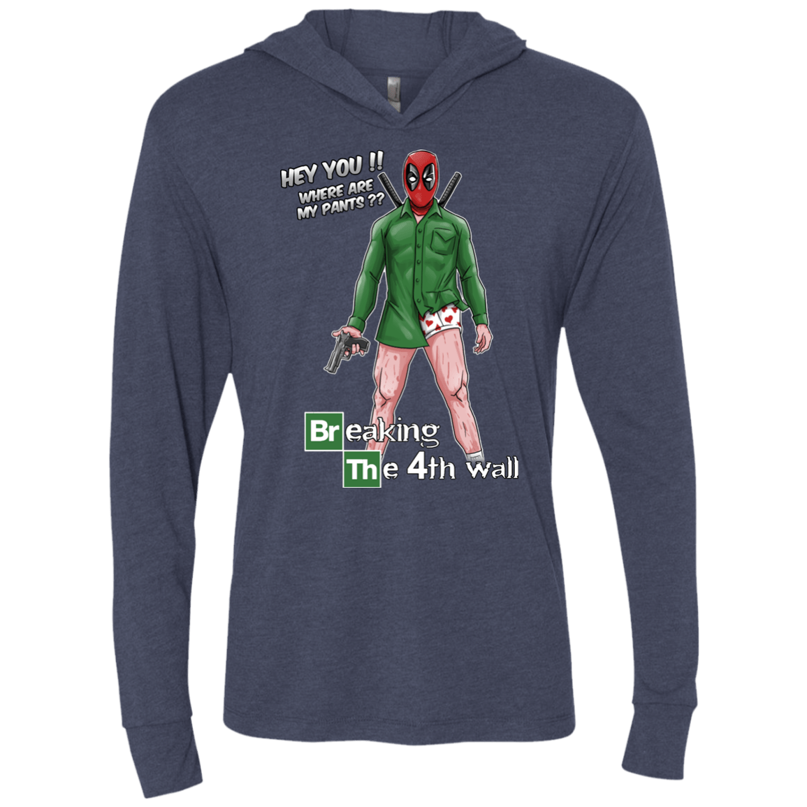 T-Shirts Vintage Navy / X-Small Breaking the 4th Wall Triblend Long Sleeve Hoodie Tee