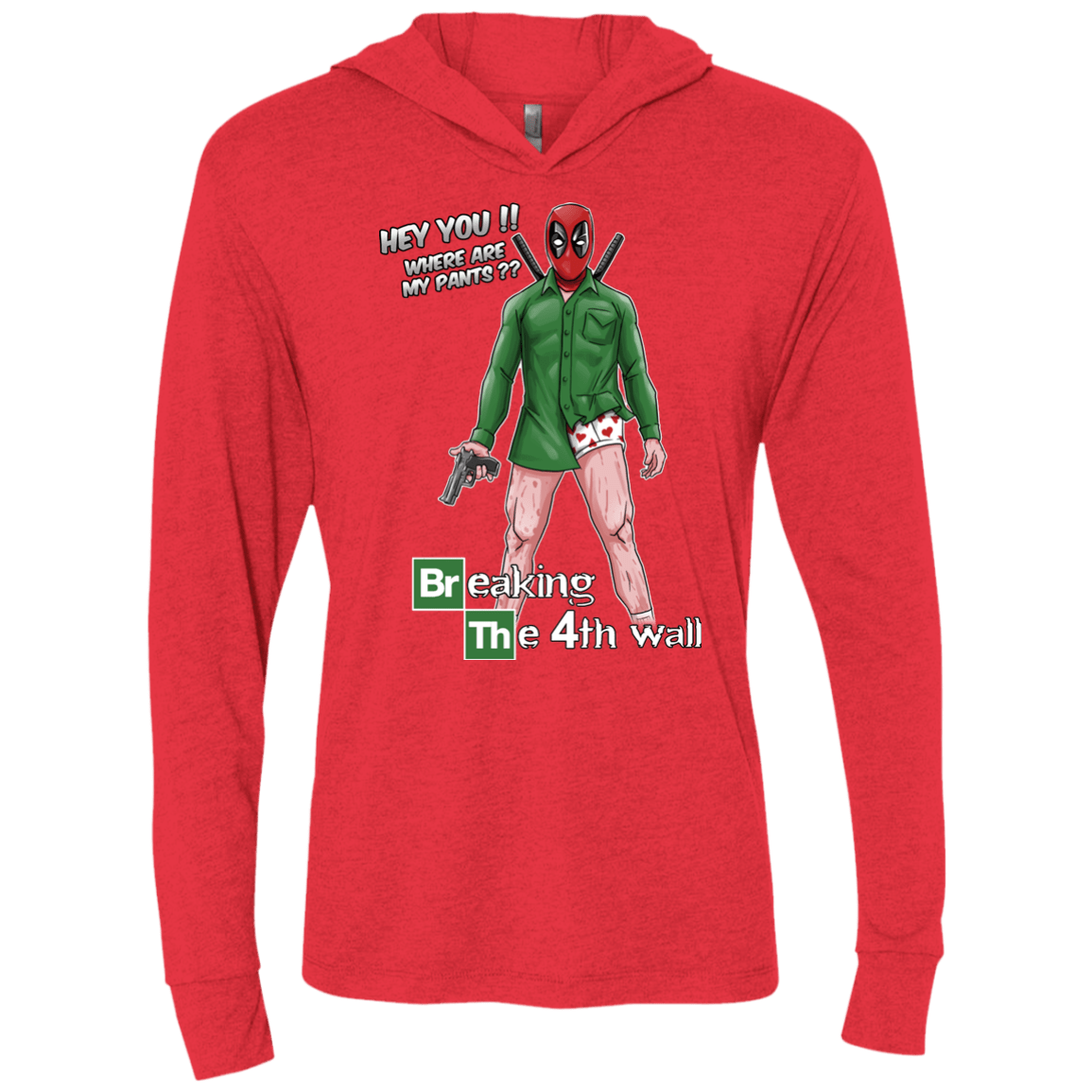 T-Shirts Vintage Red / X-Small Breaking the 4th Wall Triblend Long Sleeve Hoodie Tee