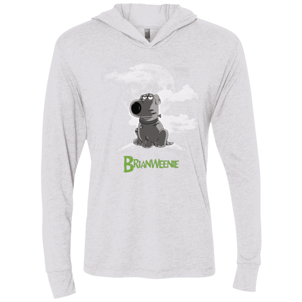 T-Shirts Heather White / X-Small Brian Weenie Triblend Long Sleeve Hoodie Tee